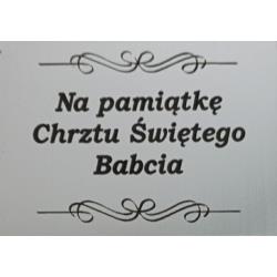 Zestaw 5-ciu sztuk Tabliczki nr 3 4x3 cm  Pamiątka Chrztu Świętego