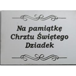 Zestaw 5-ciu sztuk Tabliczki nr 4 4x3 cm  Pamiątka Chrztu Świętego