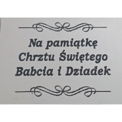 Zestaw 5-ciu sztuk Tabliczki nr 5 4x3 cm  Pamiątka Chrztu Świętego
