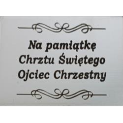 Zestaw 5-ciu sztuk Tabliczki nr 7 4x3 cm  Pamiątka Chrztu Świętego