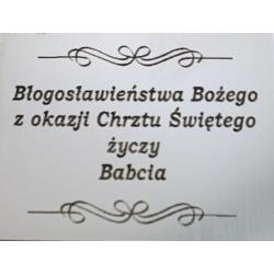 Zestaw 5-ciu sztuk Tabliczki nr 8 5x4 cm  Pamiątka Chrztu Świętego