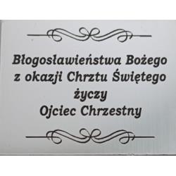 Zestaw 5-ciu sztuk Tabliczki nr 12 5x4    cm Pamiątka Chrztu Świętego